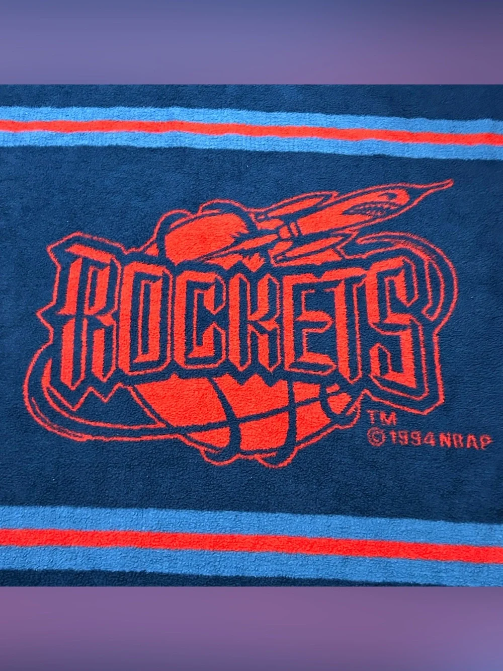 Houston Rockets Navy and Red Team Throw Blanket by